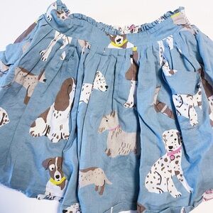 Mini Boden Blue Dog Print Skirt, size 3-4 years